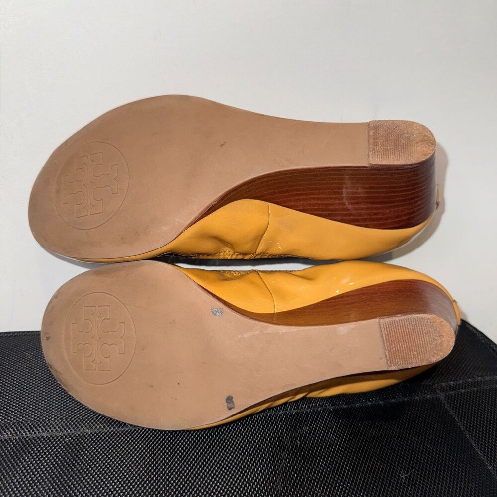 Tory Burch Eddie Ballet Wedges – Size 7M – Patent Leather Gold Medallion - Picture 14 of 14